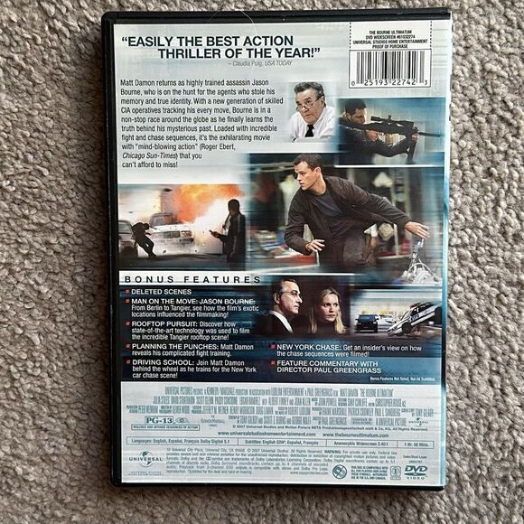 “The Bourne Ultimatum” Widescreen Edition DVD - Picture 2 of 5